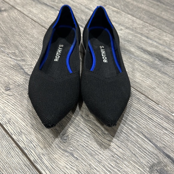 • Rothy’s • The Point Ballet Washable Flats Solid Black Womens 7.5 - Picture 6 of 8